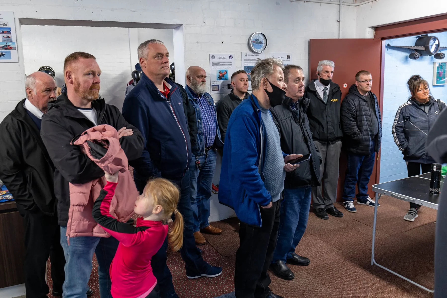 Participants listening during the Ulster Aviation Society visit