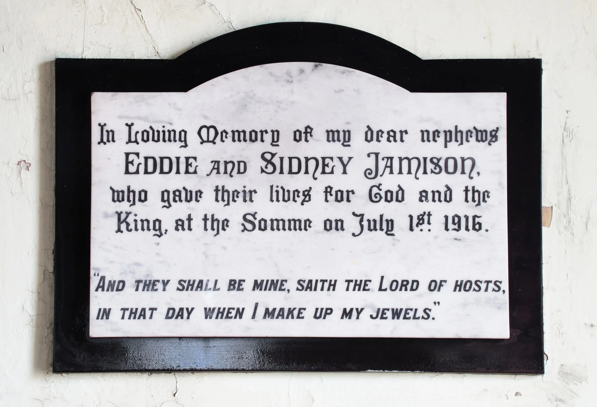 Family memorial to Edward and Sidney Jamison
